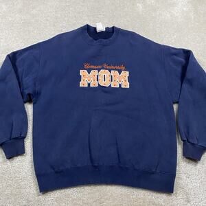 VTG Clemson Tigers Sweatshirt Womens L Blue NCAA College Mom Top Threads USA
